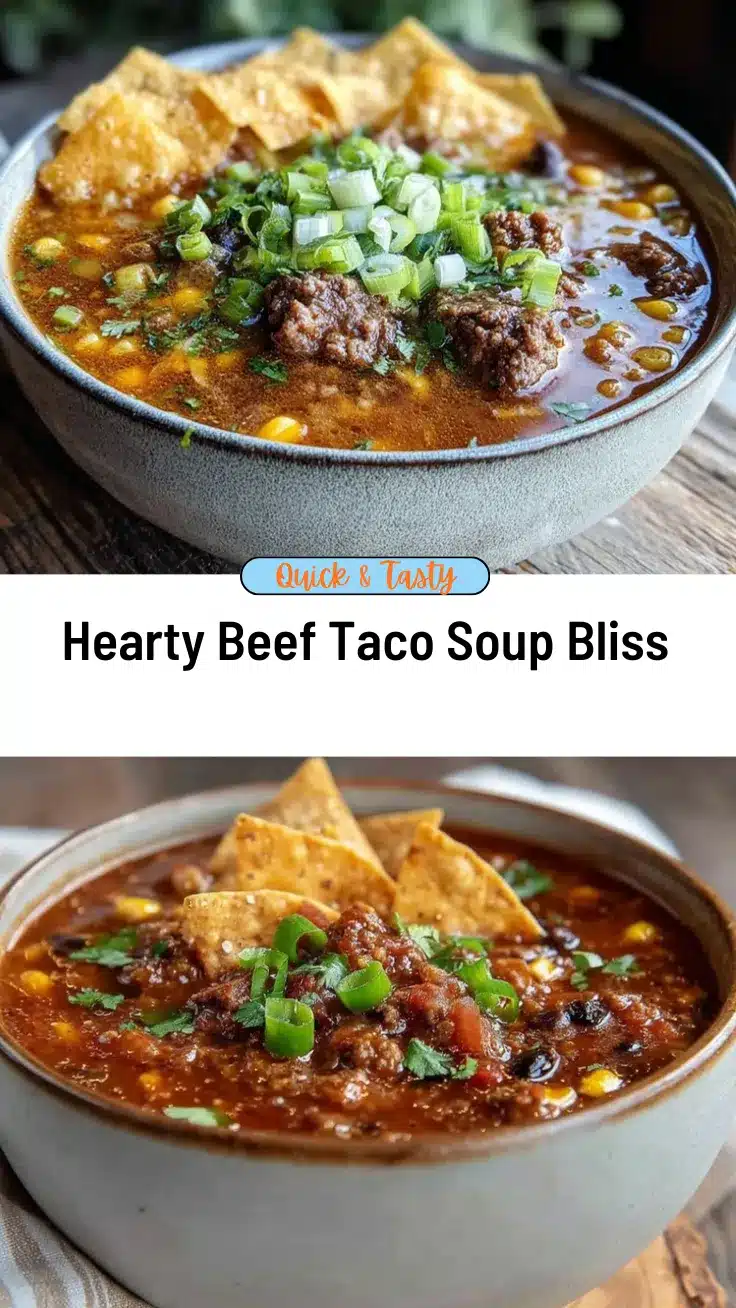 hearty beef taco soup recipe