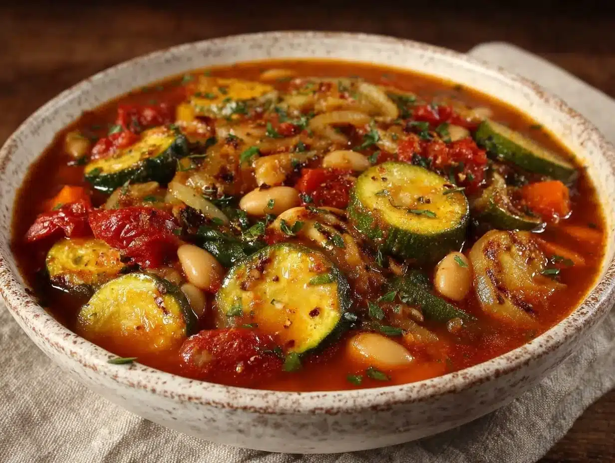 hearty roasted vegetable minestrone soup preparation steps
