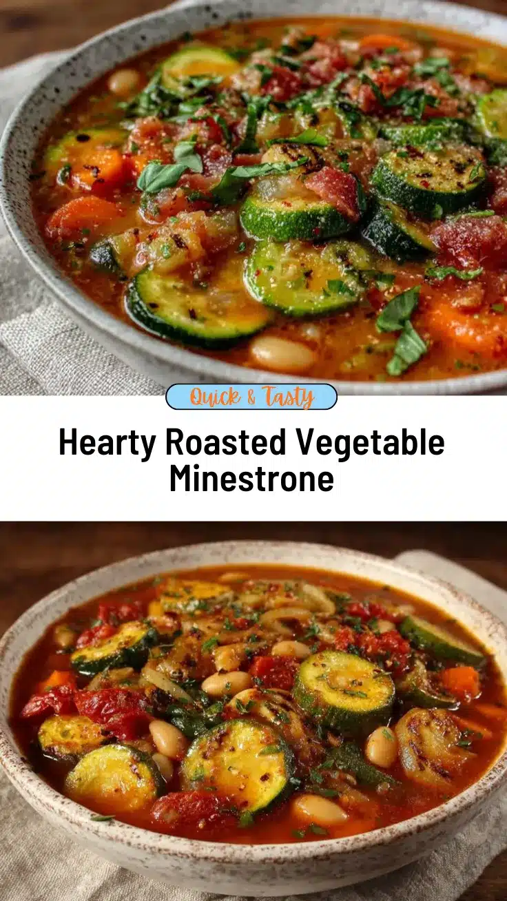 hearty roasted vegetable minestrone soup recipe
