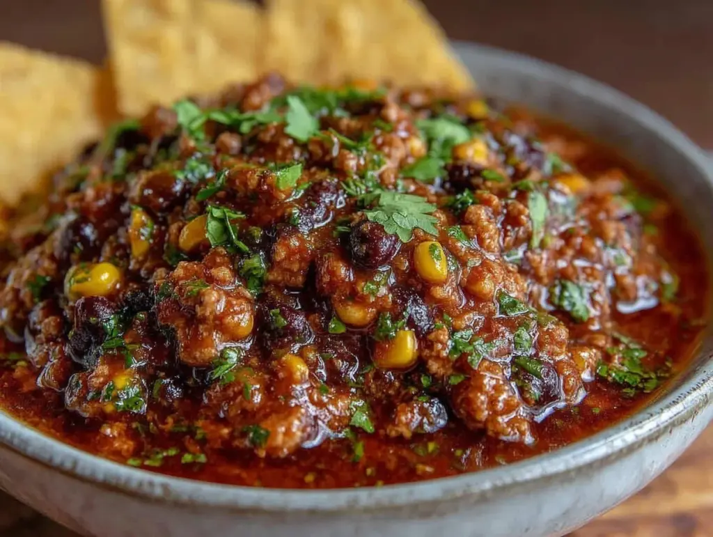 hearty turkey chili - featured image