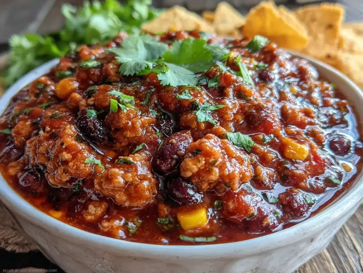 hearty turkey chili preparation steps