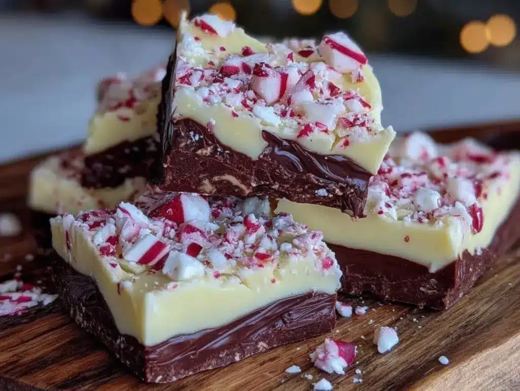 homemade peppermint bark recipe - featured image