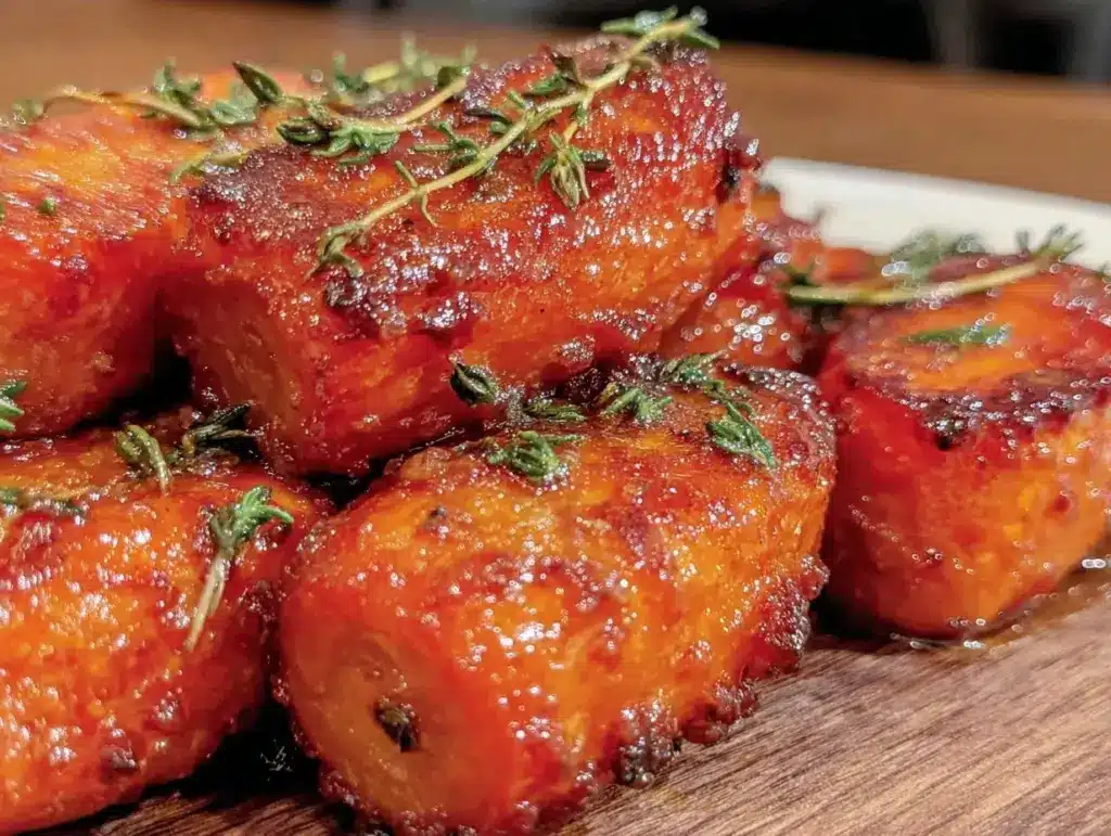 honey glazed carrots with thyme - featured image