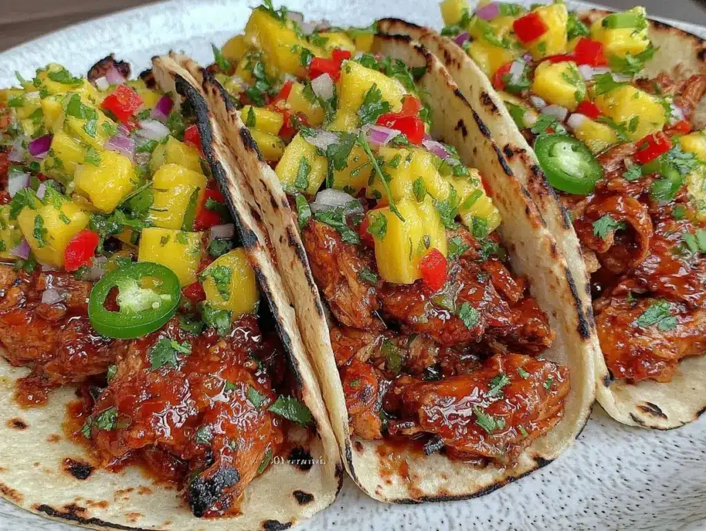 honey lime chicken tacos - featured image