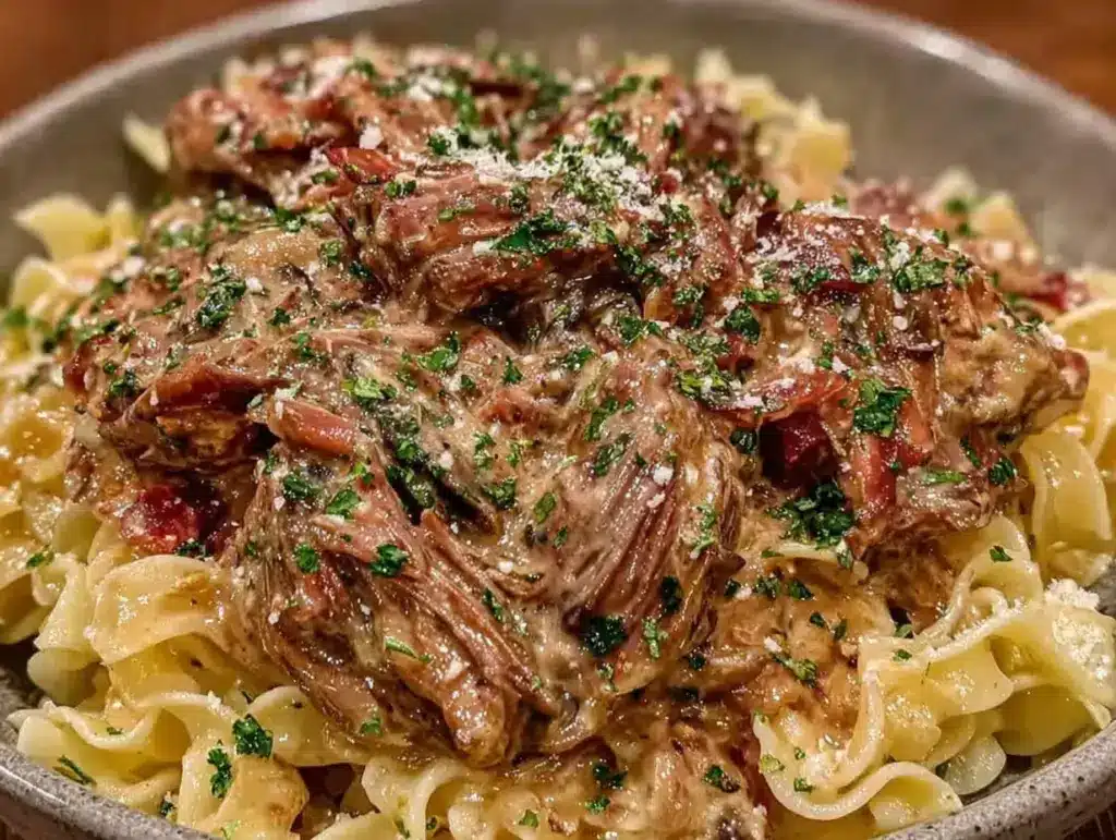 Instant Pot beef stroganoff - featured image