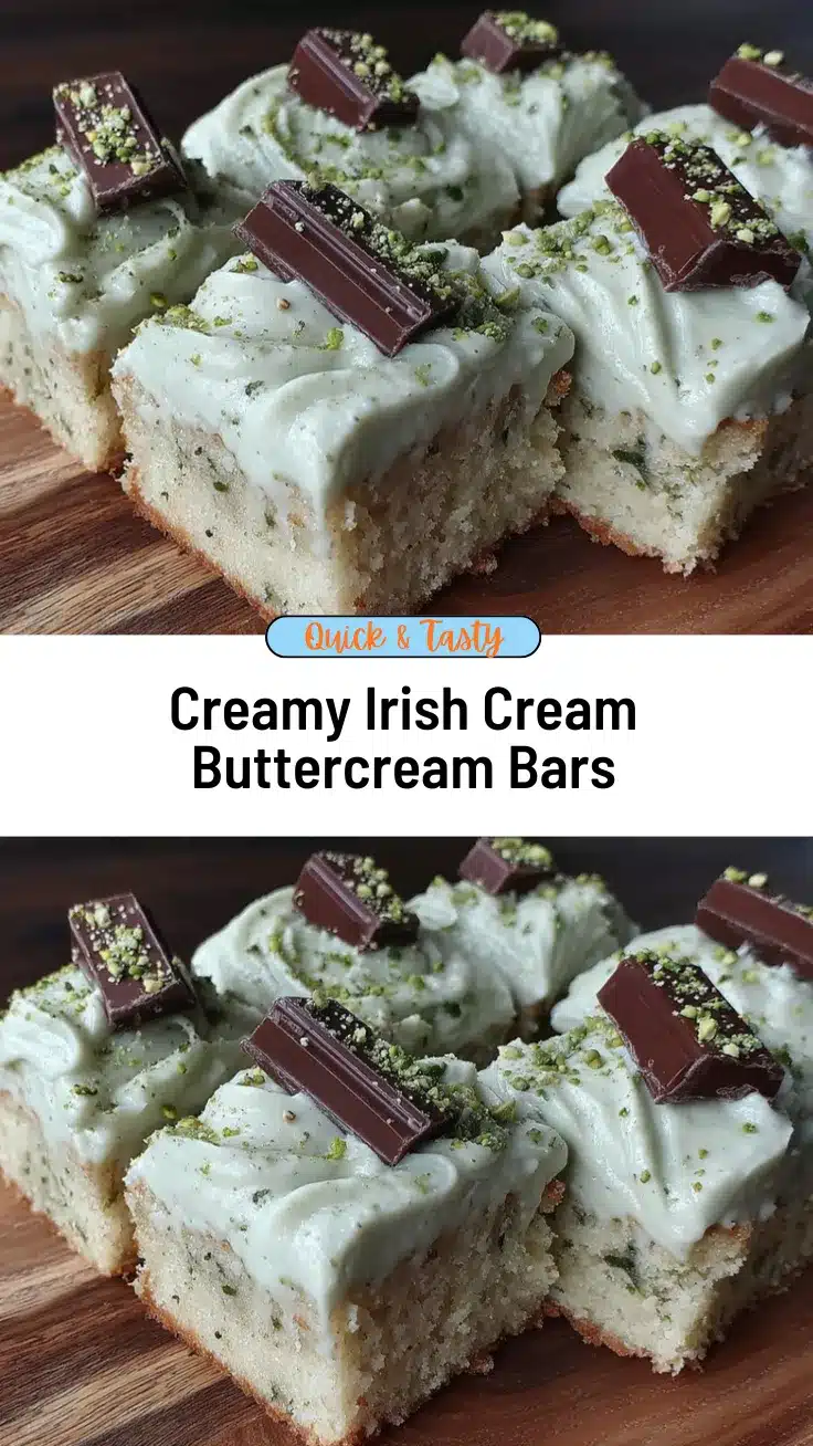 Irish Cream Buttercream Bars recipe