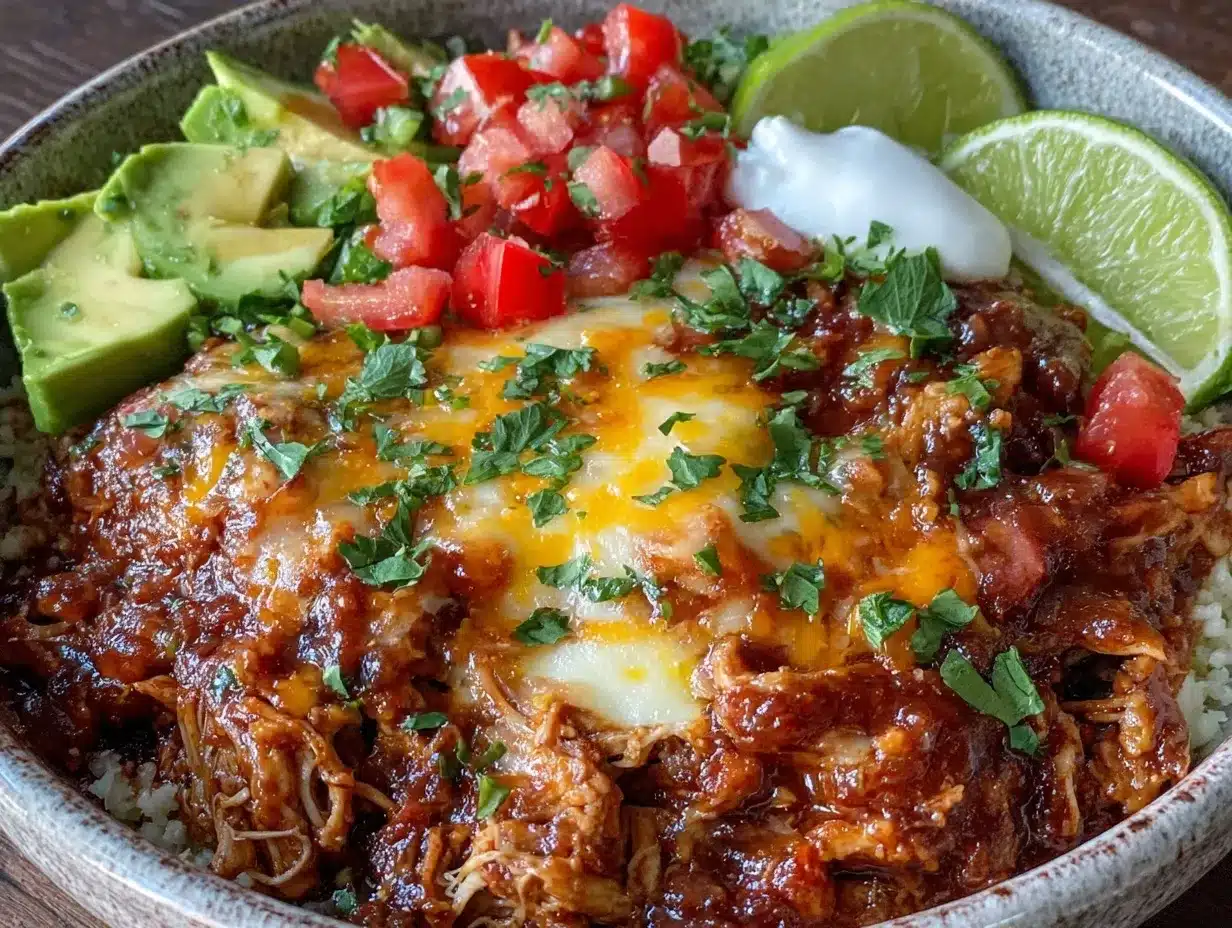 keto chicken enchilada bowl preparation steps