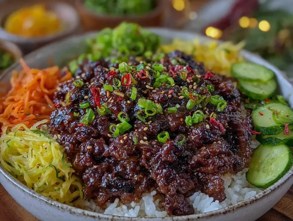 Korean ground beef bowl recipe - featured image