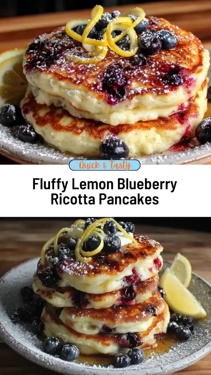 lemon blueberry ricotta pancakes recipe