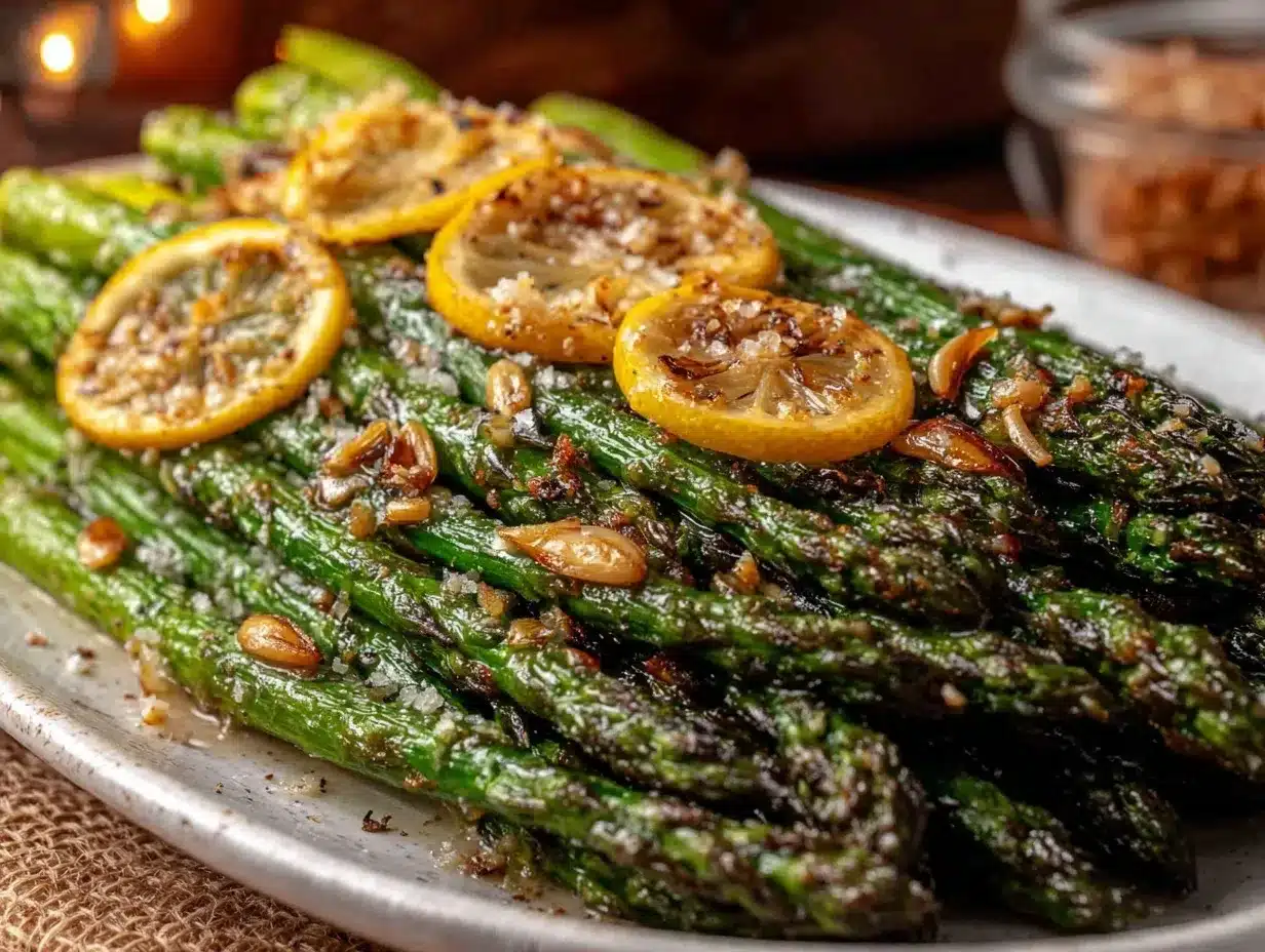 lemon garlic roasted asparagus preparation steps