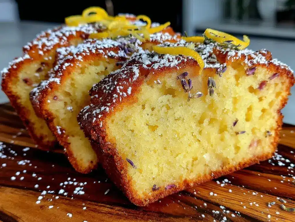 lemon lavender pound cake - featured image