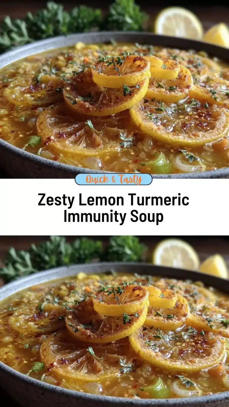 lemon turmeric immunity soup recipe