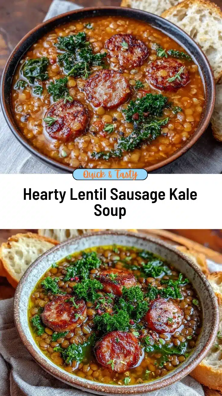 lentil and sausage soup with kale recipe