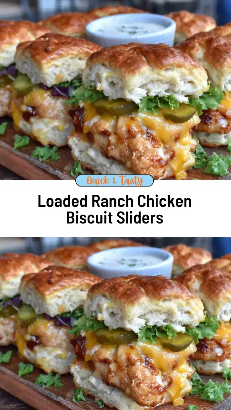 loaded ranch chicken biscuit sliders recipe