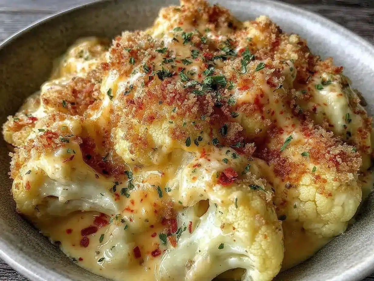 low carb cauliflower mac and cheese preparation steps