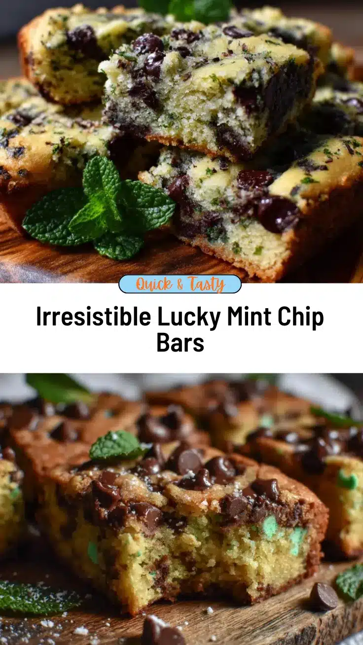 lucky mint chip cookie bars recipe
