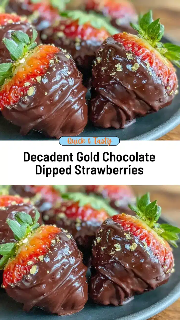 luxurious chocolate dipped strawberries gold recipe
