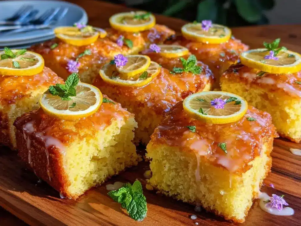 mimosa bar sheet cake - featured image