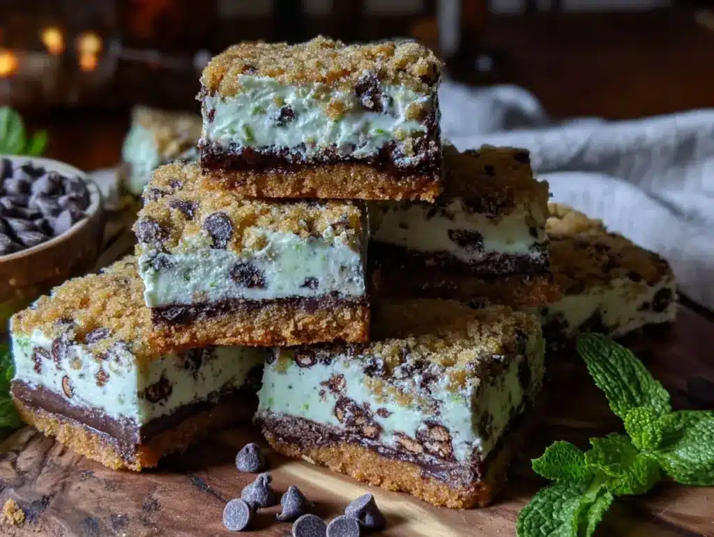 mint chip cookie ice cream squares - featured image