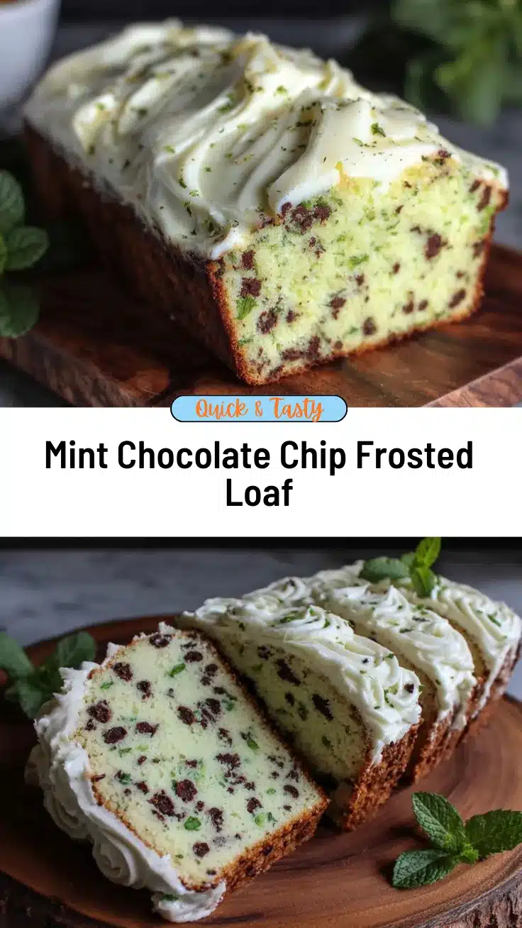 mint chocolate chip frosted loaf recipe