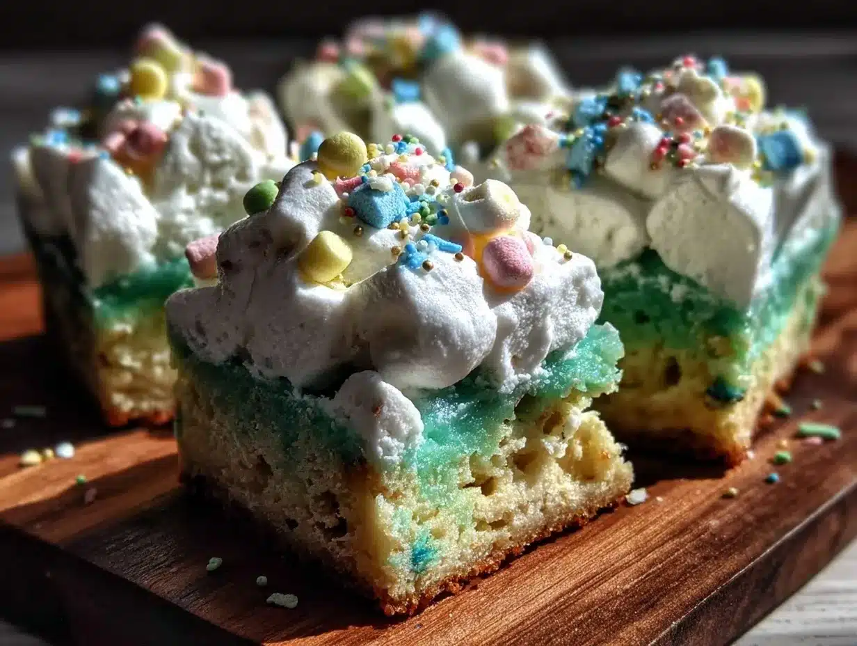 mint marshmallow confetti bars preparation steps