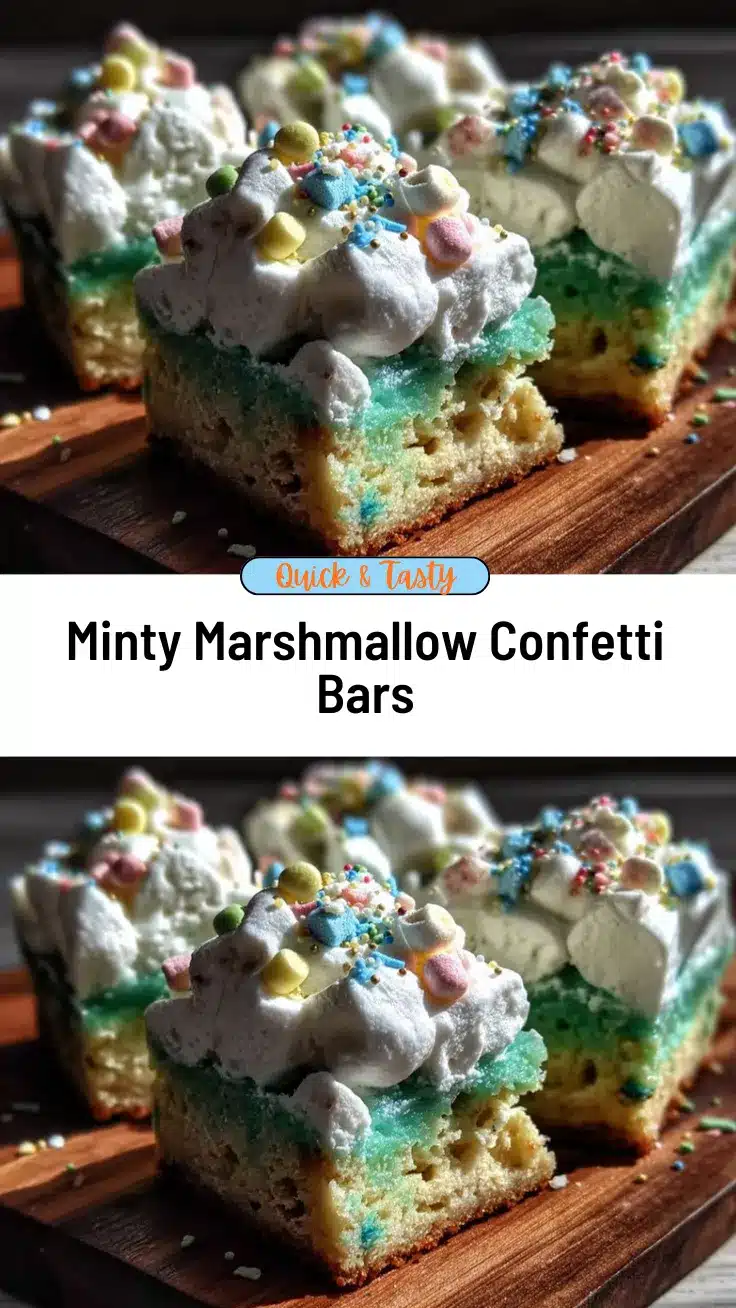 mint marshmallow confetti bars recipe