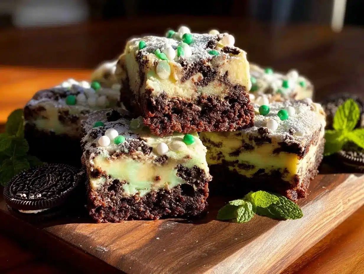 mint oreo fudge brownies preparation steps