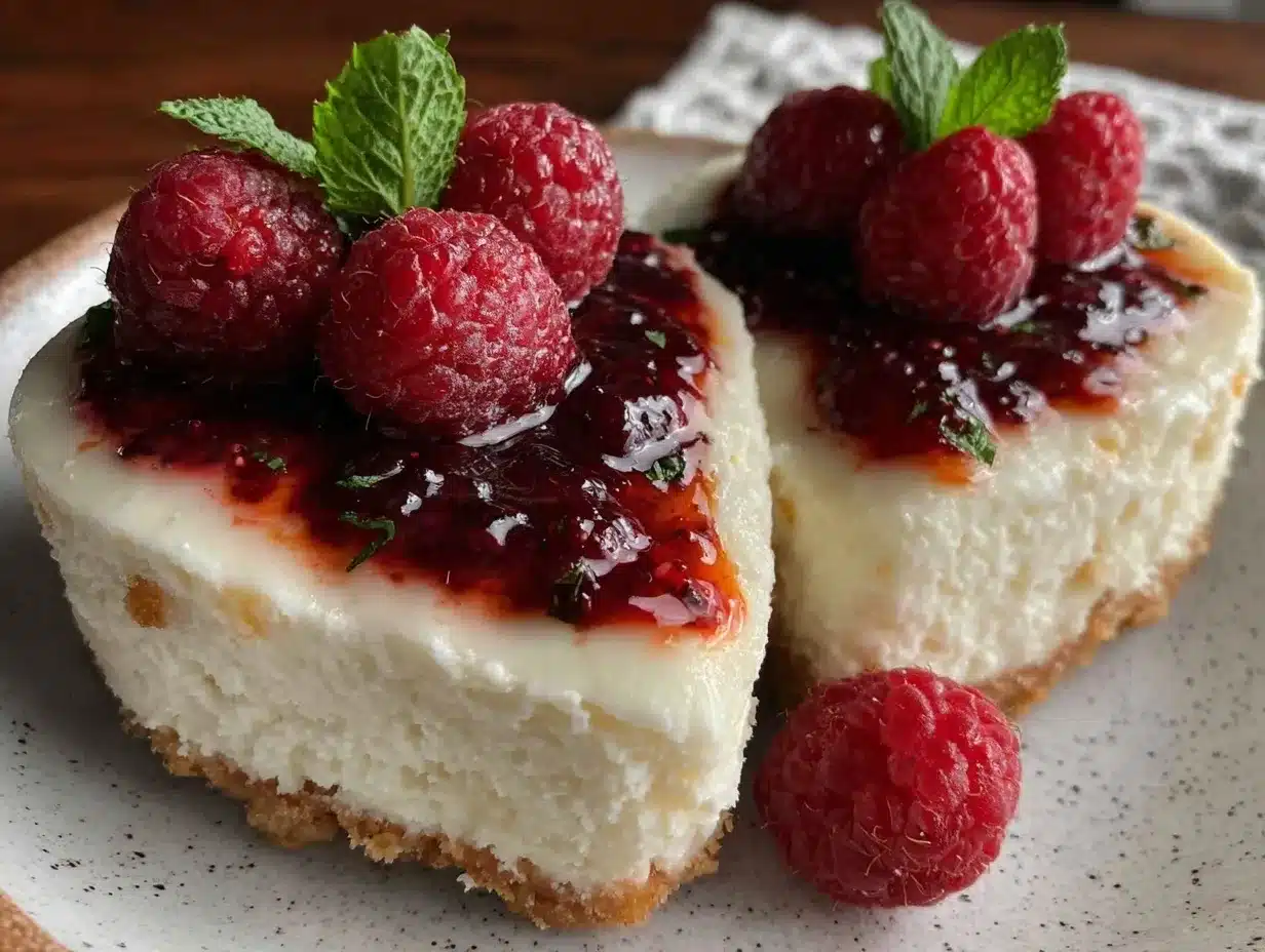no-bake raspberry cheesecake hearts preparation steps