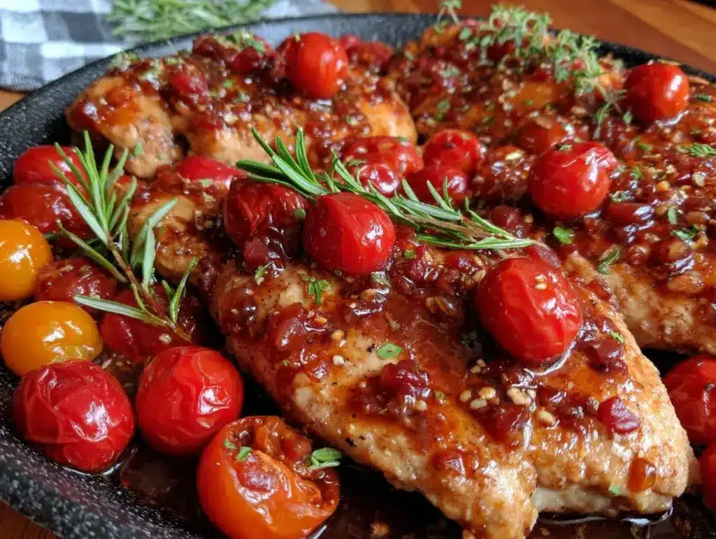one-pan balsamic chicken - featured image