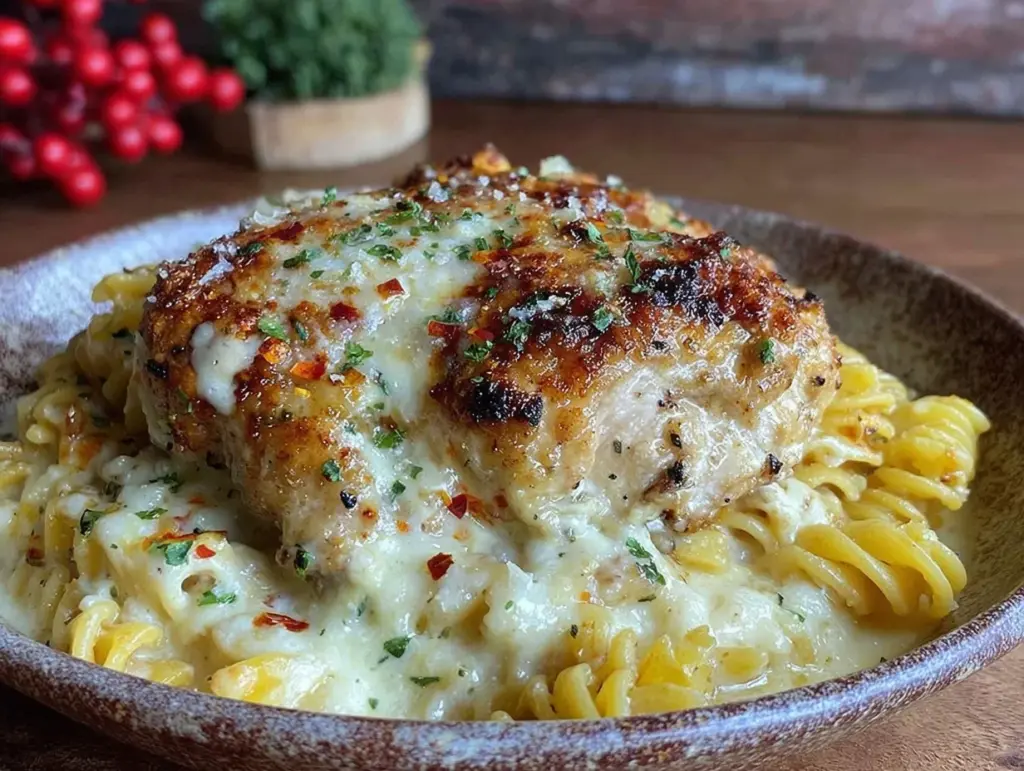 one-pan chicken Alfredo bake - featured image