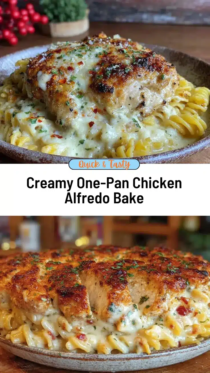 one-pan chicken Alfredo bake recipe