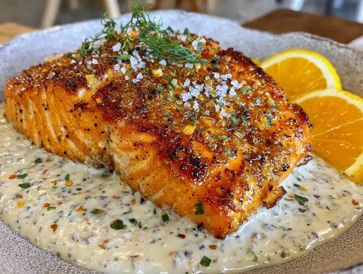 pan-seared salmon with dill cream sauce preparation steps