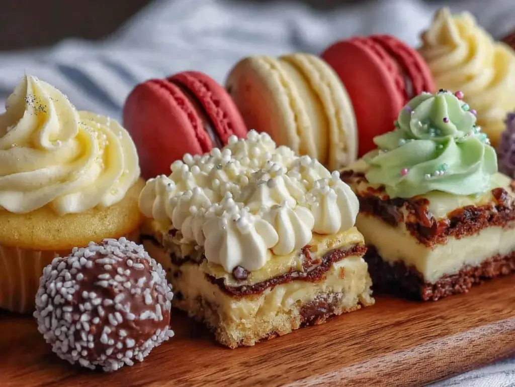 pastel dessert charcuterie slab - featured image