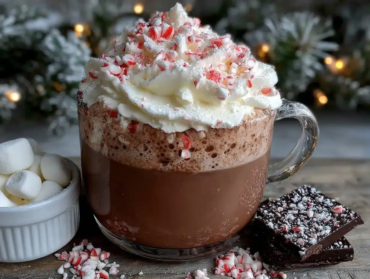peppermint hot chocolate preparation steps