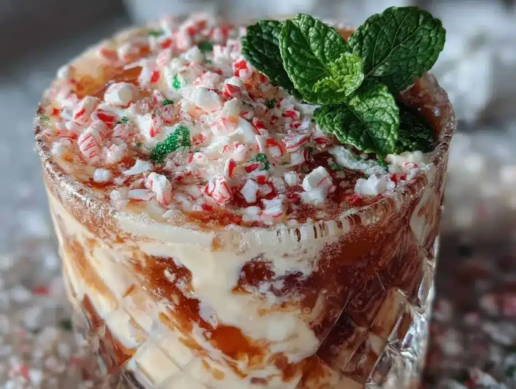 peppermint white russian cocktail - featured image