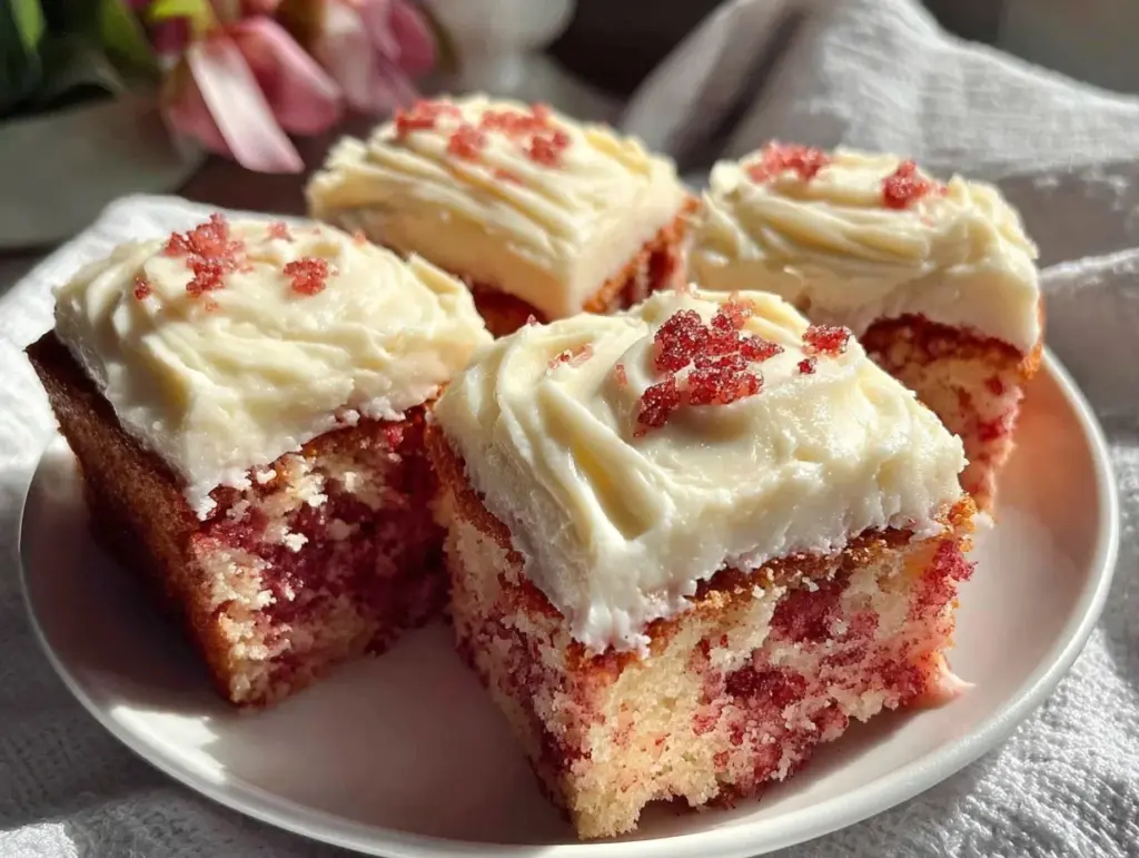 pink champagne sheet cake - featured image