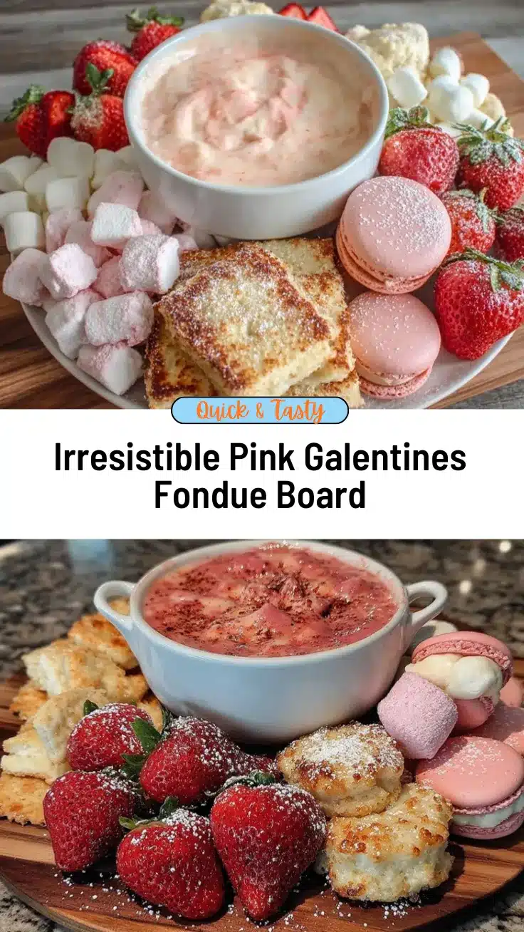 pink fondue dessert board recipe