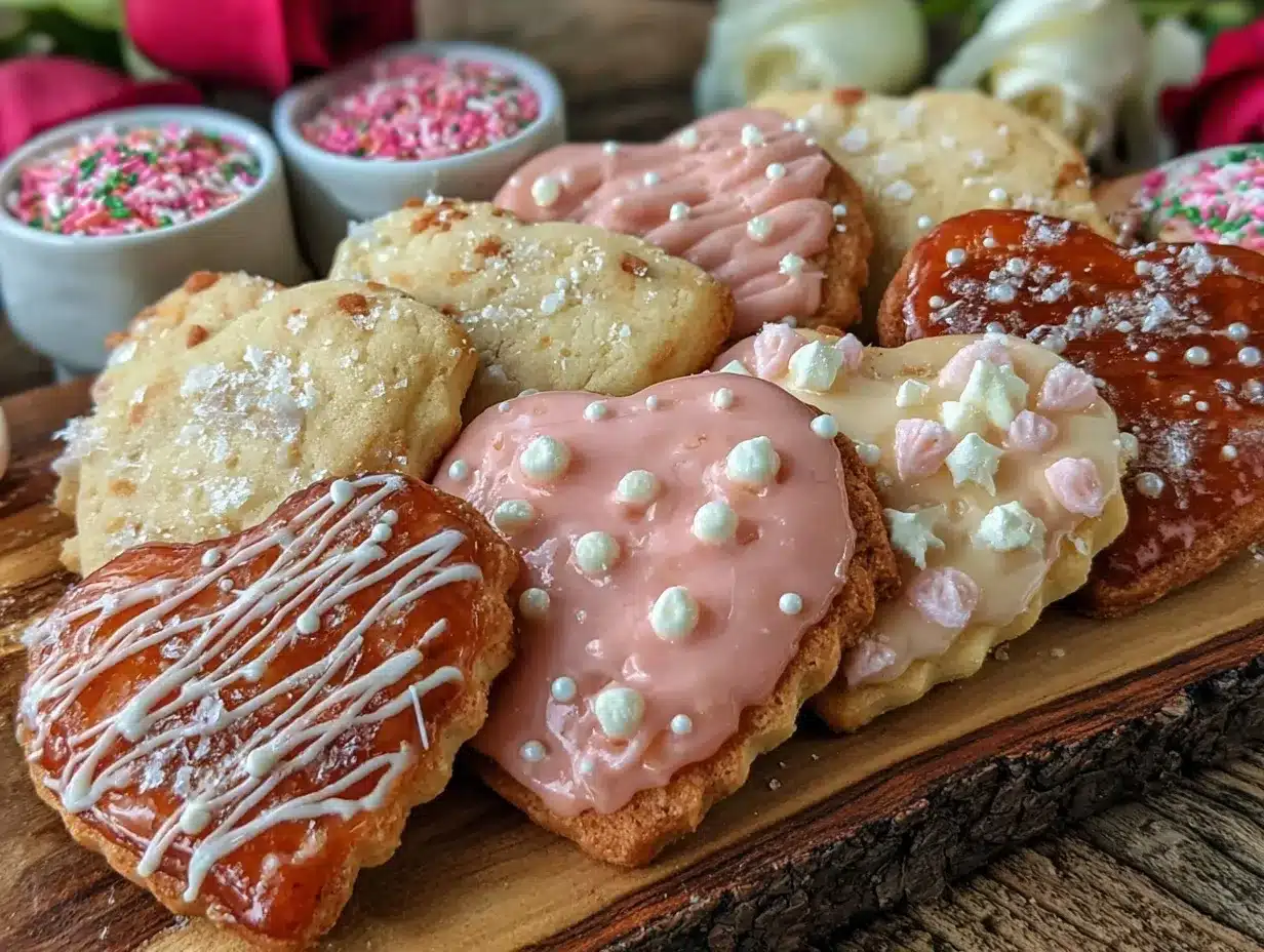 pink sugar cookie cutout board preparation steps