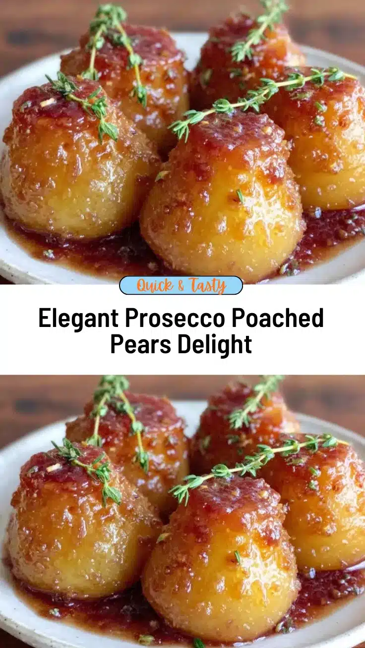 prosecco poached pears recipe