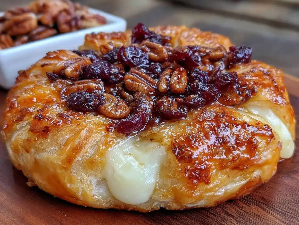 puff pastry baked brie preparation steps