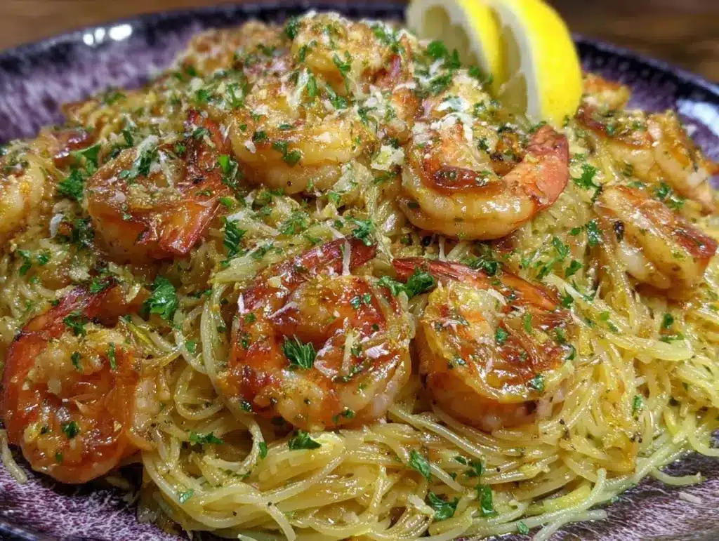 quick shrimp scampi recipe - featured image
