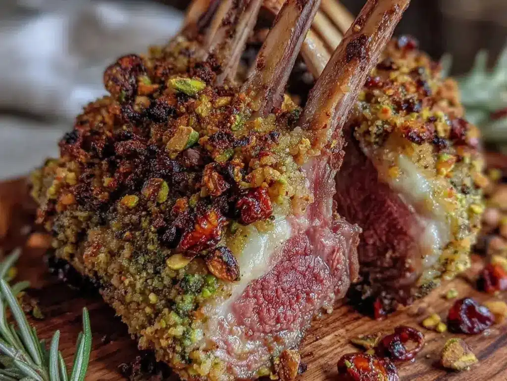 rack of lamb with pistachio crust - featured image