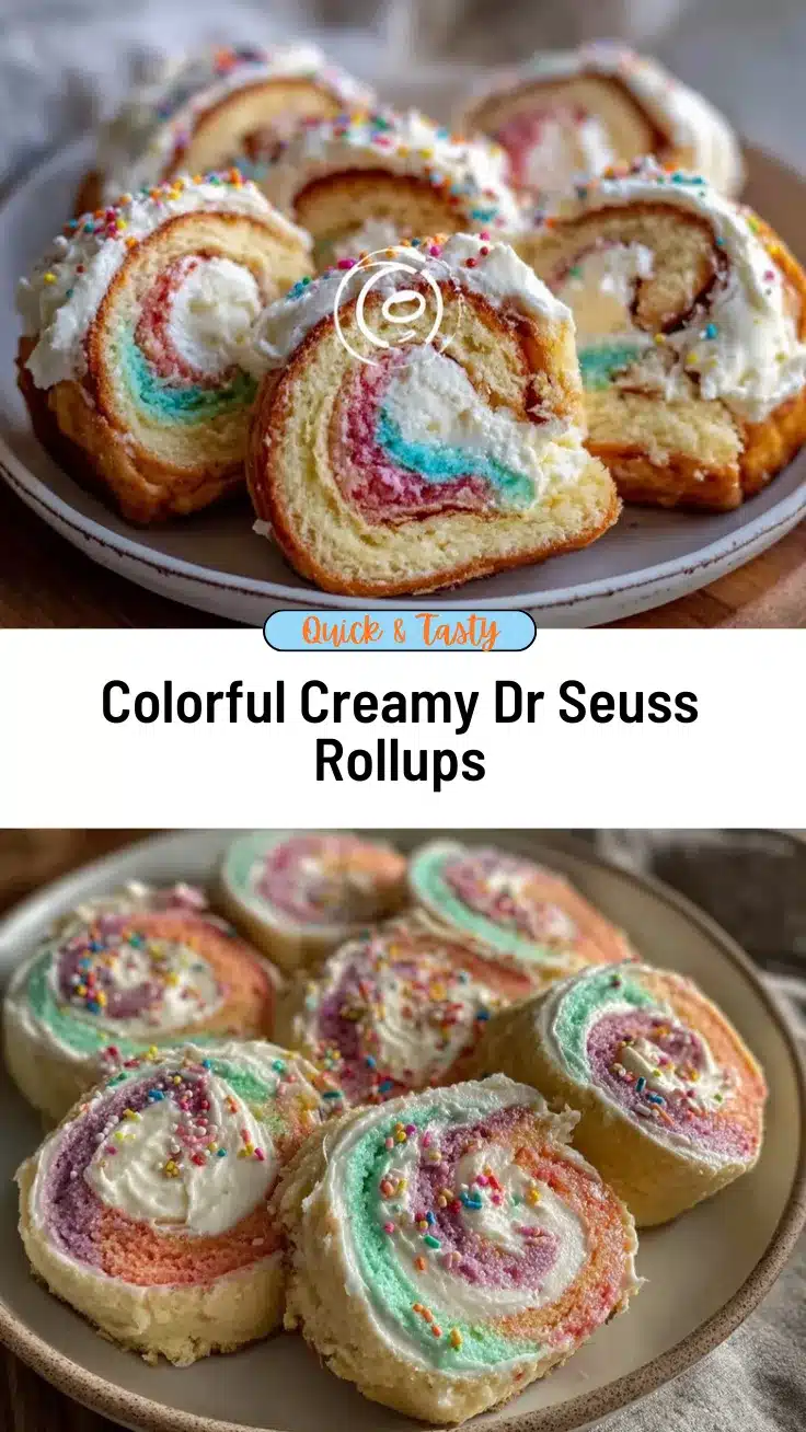 rainbow cream swirl rollups recipe