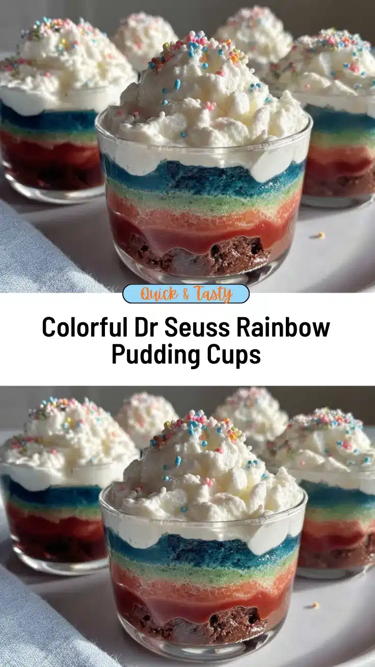 rainbow pudding cloud cups recipe