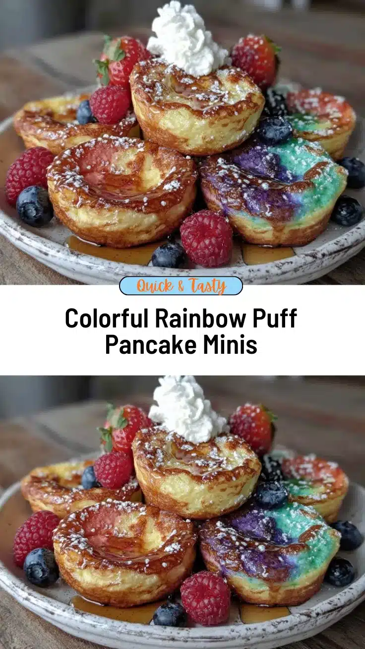 rainbow puff pancake minis recipe