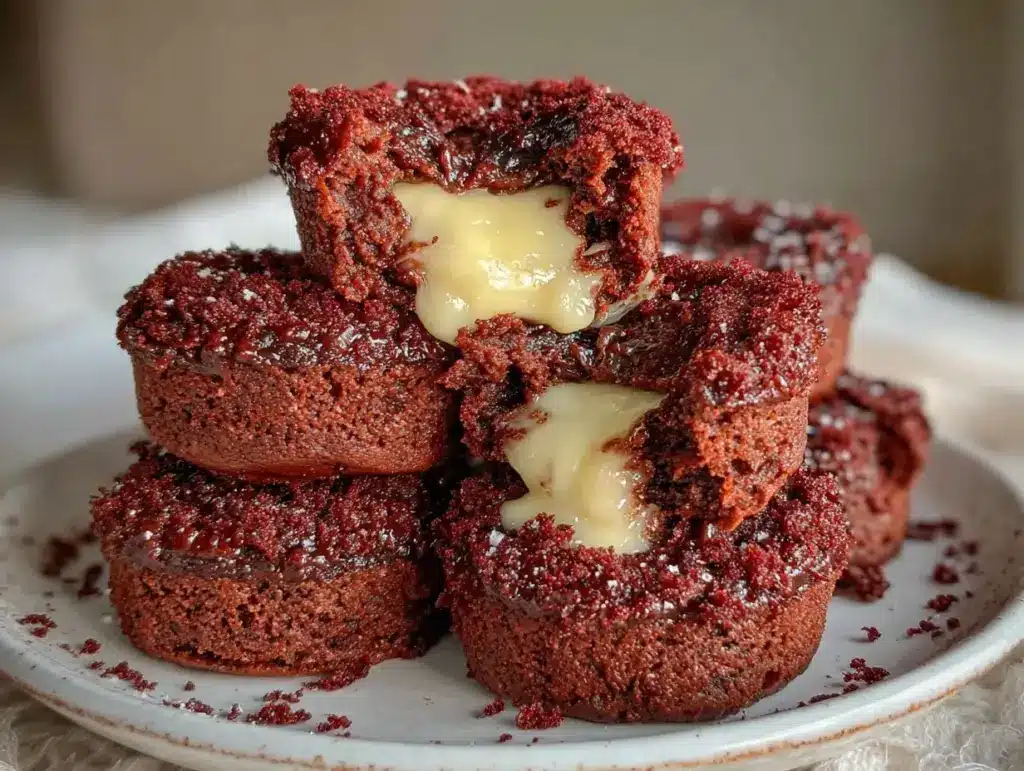 red velvet lava cakes - featured image