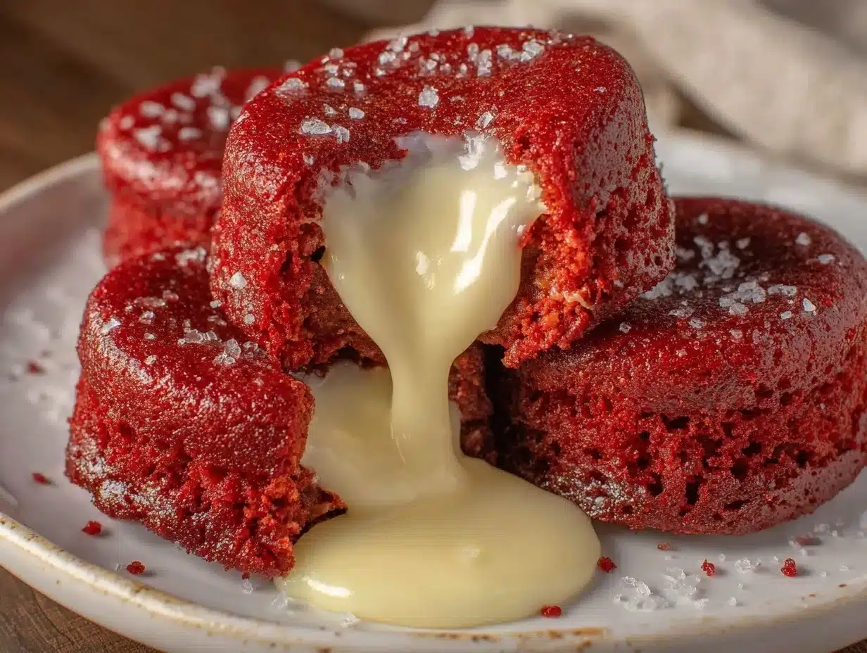 red velvet lava cakes preparation steps