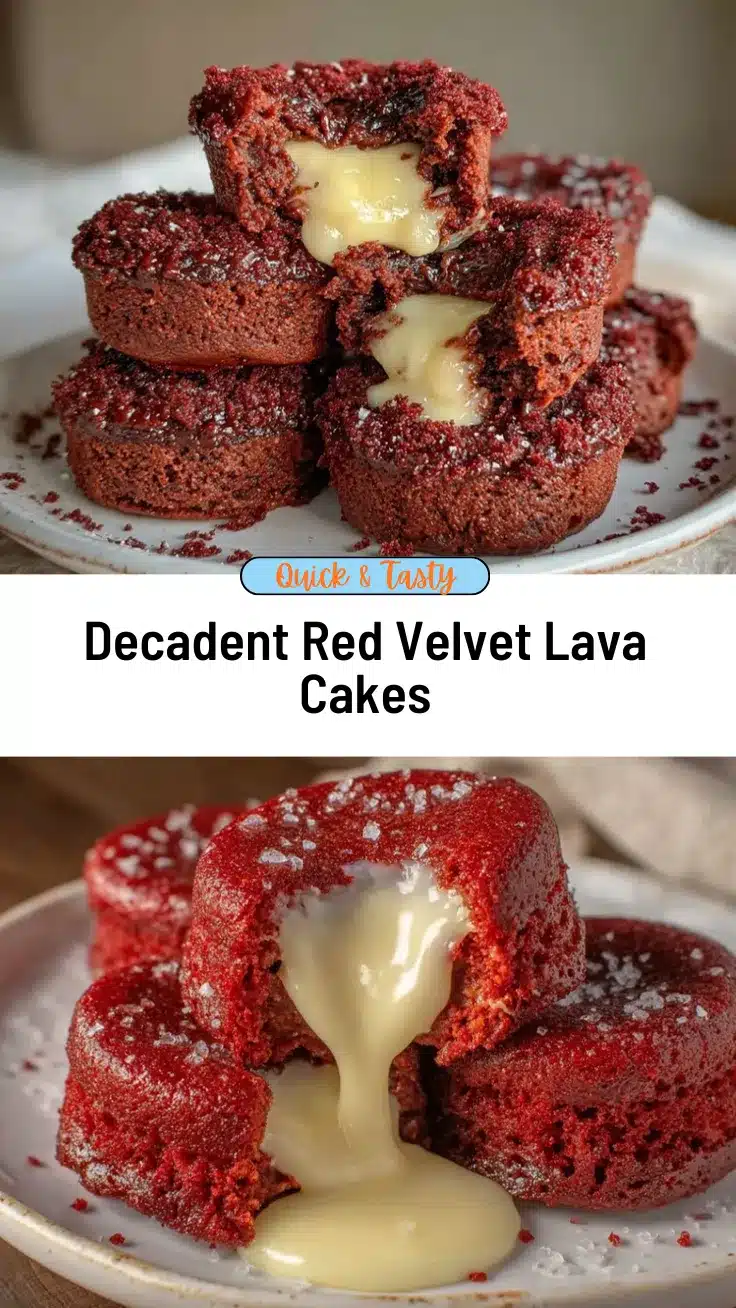 red velvet lava cakes recipe