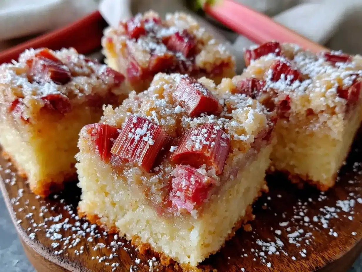 rhubarb custard bars preparation steps