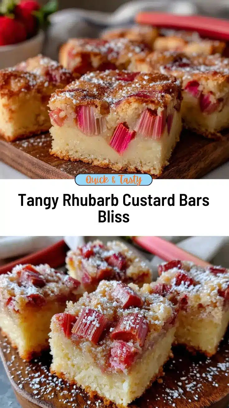 rhubarb custard bars recipe